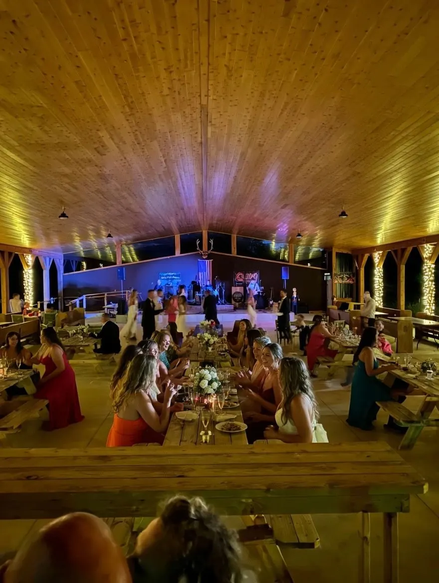 Evening reception inside the Lakeside Pavilion