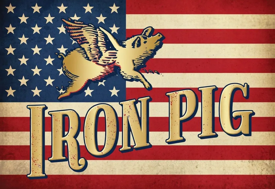 Iron Pig flag artwork